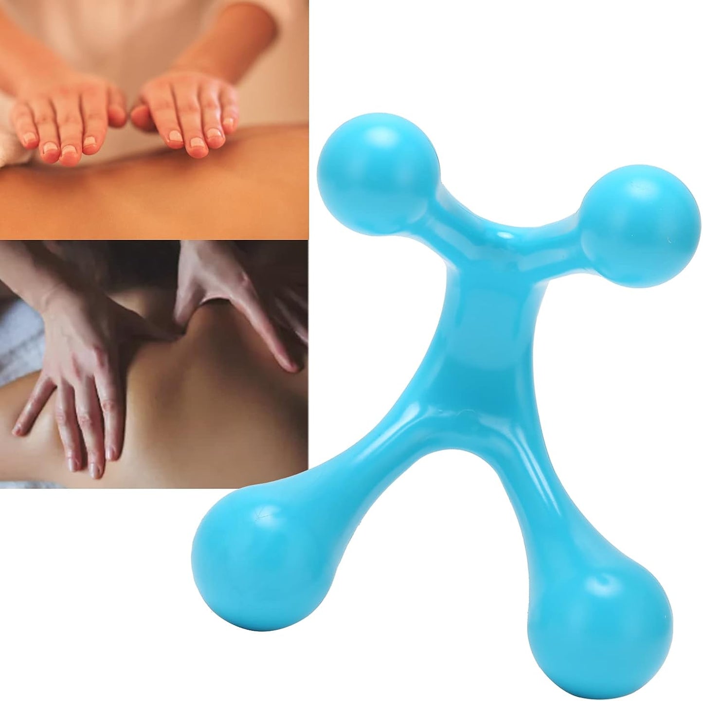 Lacrosse Massager - 4 Point Mini Handheld Massager, Manual Trigger Point Massage Tool, Full Body Massage for Waist, Neck, Foot, Leg, Head