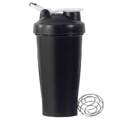 1Pc Portable Protein Shaker 600Ml Fitness Bottle with Wire Whisk Ball for Fitness Enthusiasts Athletes Perfect for Outdoor Gym