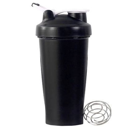 1Pc Portable Protein Shaker 600Ml Fitness Bottle with Wire Whisk Ball for Fitness Enthusiasts Athletes Perfect for Outdoor Gym