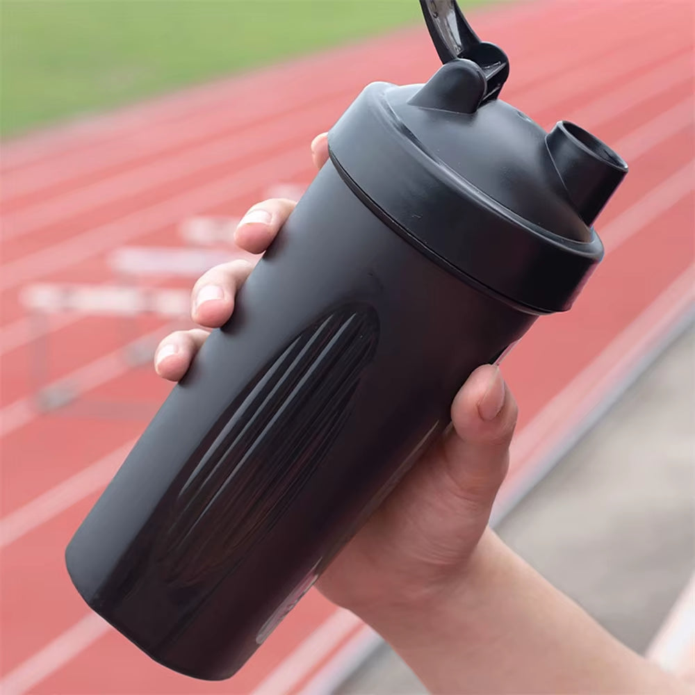 1Pc Portable Protein Shaker 600Ml Fitness Bottle with Wire Whisk Ball for Fitness Enthusiasts Athletes Perfect for Outdoor Gym