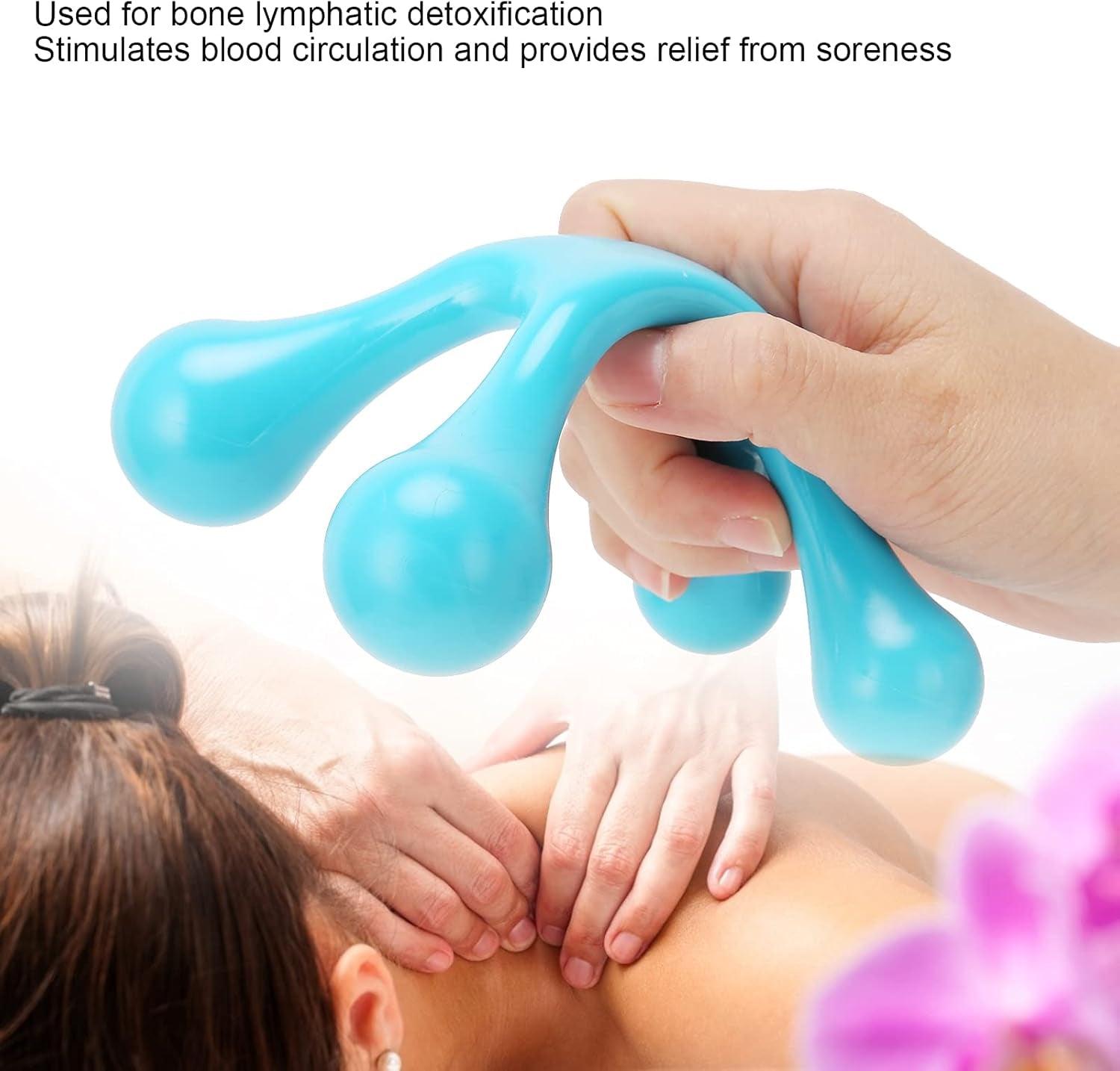 Lacrosse Massager - 4 Point Mini Handheld Massager, Manual Trigger Point Massage Tool, Full Body Massage for Waist, Neck, Foot, Leg, Head