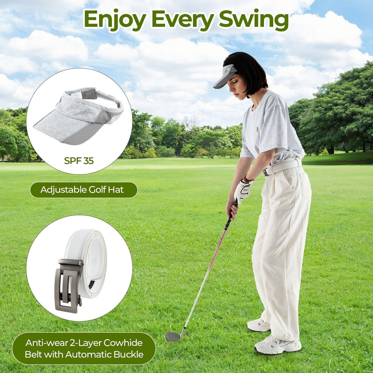 COSTWAY Golf Gift Set for Women Complete Golf Accessories Set W/ Golf Balls