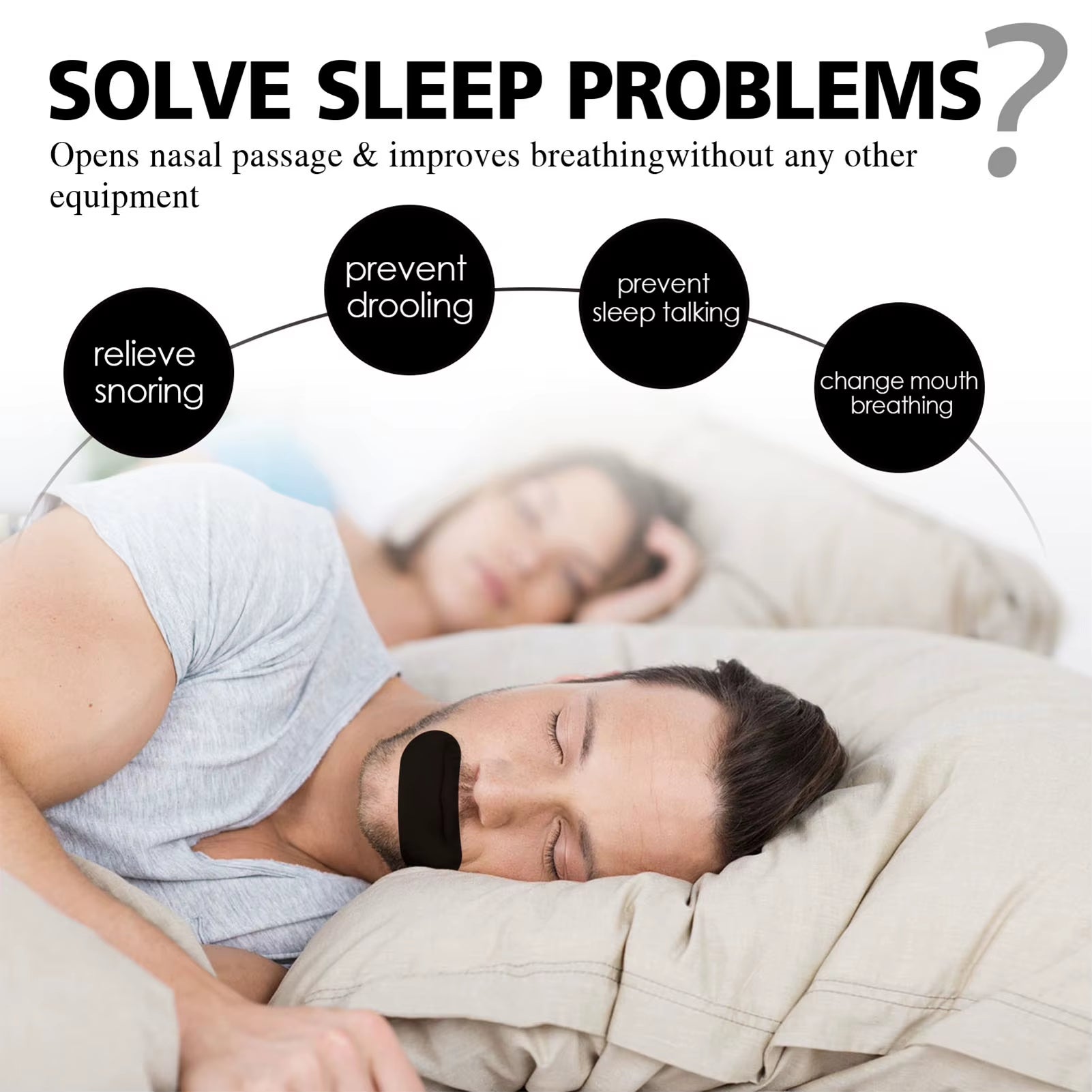 60Pcs Mouth Tape Sleeping Keep Mouth Close Prevent Snoring Gentle Sleep Strip for Home Travel Mouth Tape for Sleeping Mouth Tape