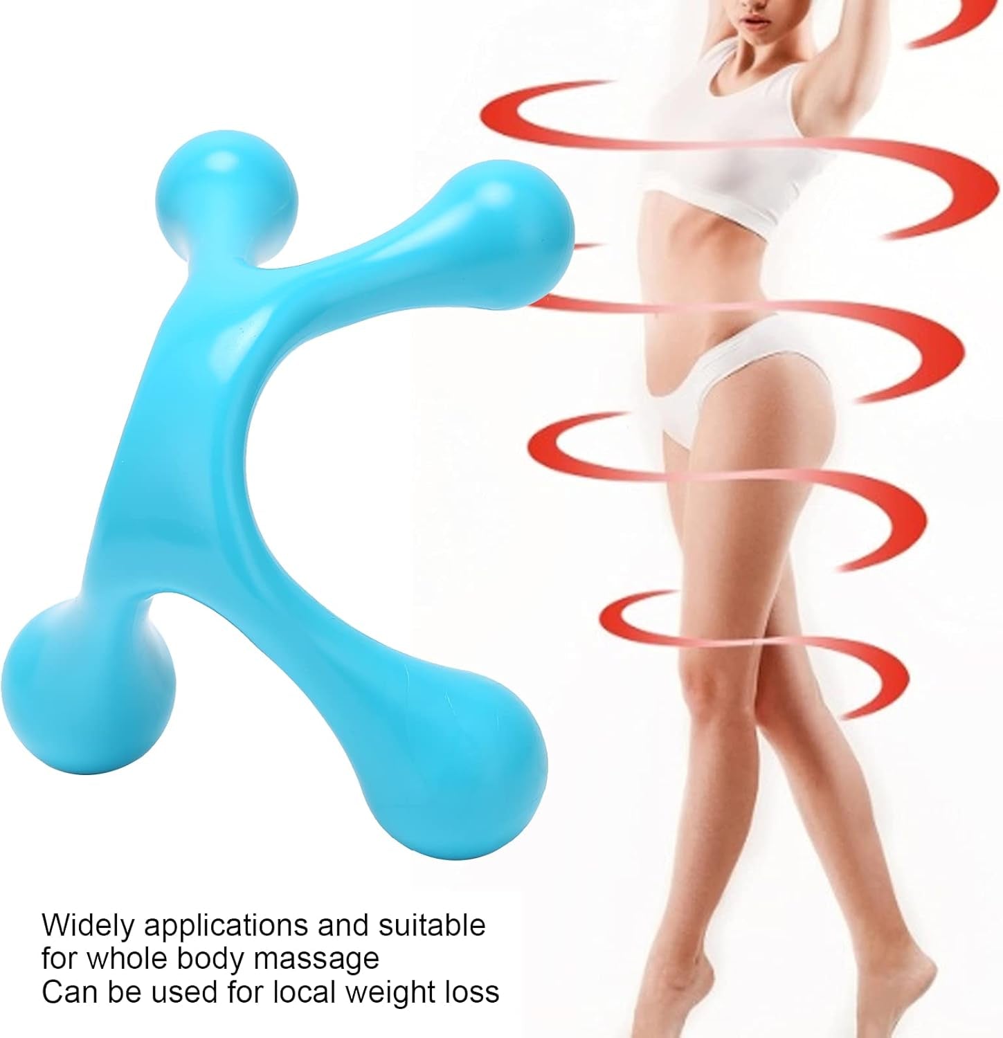 Lacrosse Massager - 4 Point Mini Handheld Massager, Manual Trigger Point Massage Tool, Full Body Massage for Waist, Neck, Foot, Leg, Head