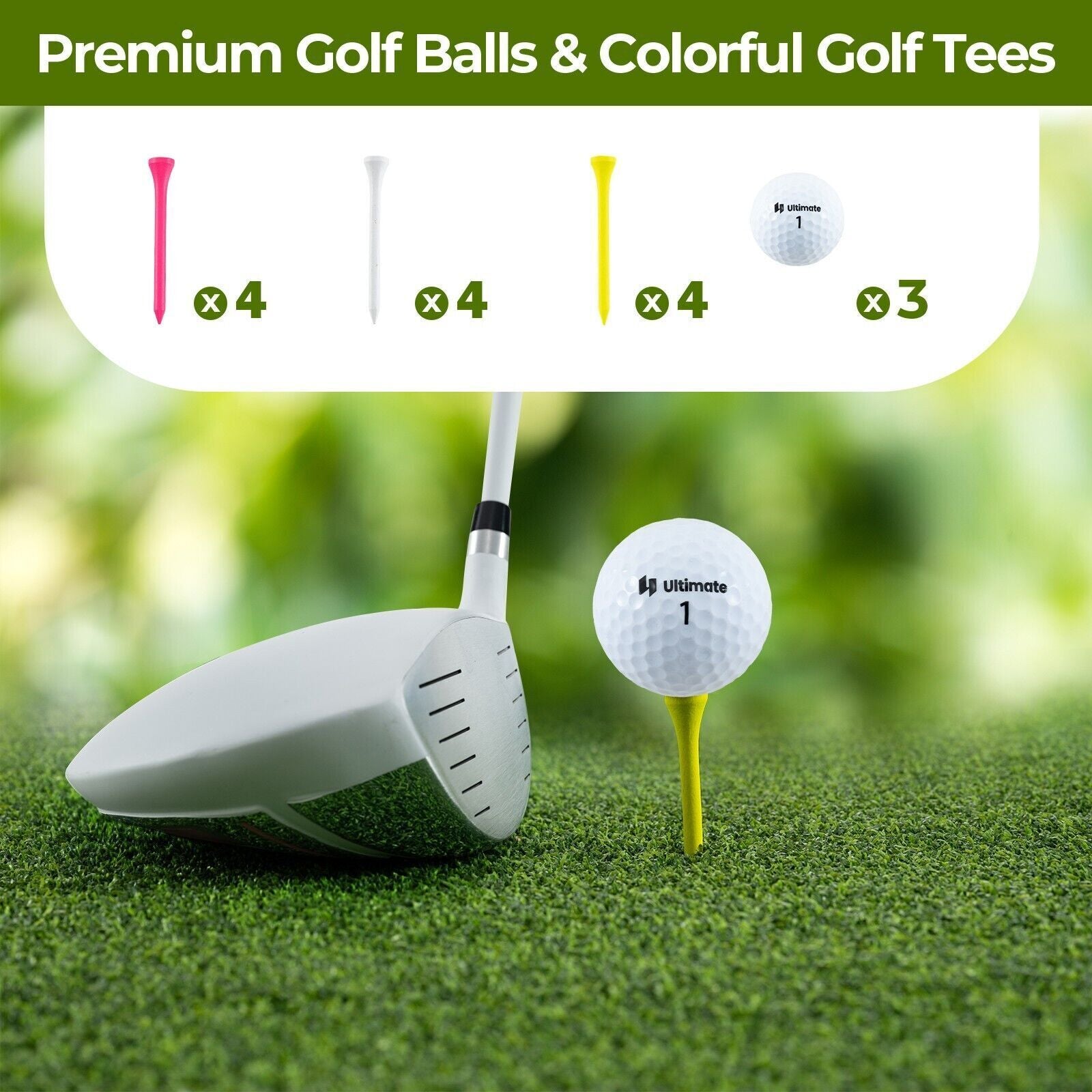 COSTWAY Golf Gift Set for Women Complete Golf Accessories Set W/ Golf Balls